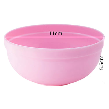 Mini bol de plástico de 270 ml de capacidad (paquete de 5) de color rosa